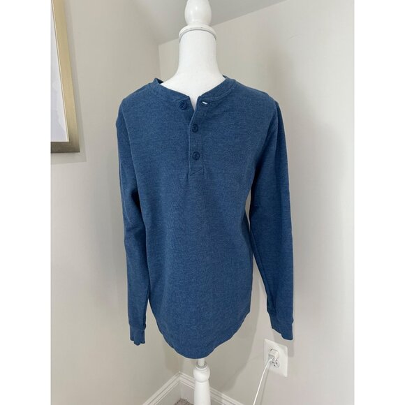 L.L.Bean Men’s Size Medium Slim Fit Mini Waffle Unshrinkable Henley Style 502225 - Picture 8 of 9